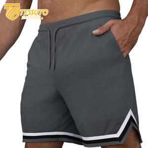 High Quality Men's & Women's Gym Fitness Athletic Running <b>Shorts</b> Quick Dry Breathable Mesh Striped <b>Zipper</b> <b>Pockets</b> Plain Dyed - Product Image 2