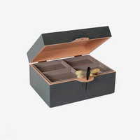 Boîte à bijoux en bois laqué de luxe avec poignée libellule élégant fait à la main organisateur de stockage à haute brillance pour la décoration intérieure OEM ODM