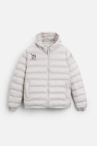 Chaqueta de Invierno Acolchada con Capucha Gris de Último Diseño, con Cuello Alto, Puños Elásticos, Cierre de Cremallera y Bolsillos Internos, Chaquetas para Hombre - Product Image 5