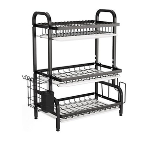 Minimalist Three-Layer Metal Storage <b>Rack</b> with Gray Finish for Home Kitchen Organization Standing Type Storage <b>Racks</b> - Product Image 5
