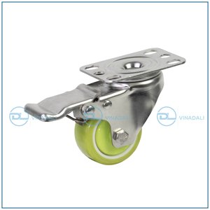1.5\" 2\" Inch Stainless Steel Light Duty PU Casters Anti-Rust <b>Swivel</b> Food Kitchen Tools Factory Price Light Duty <b>Castor</b> Wheels - Product Image 3