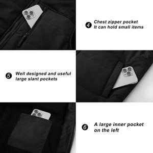 Custom Logo Men's Waterproof Eco-Friendly Canvas Puffer Vest Lightweight Sleeveless Winter Warm <b>Coat</b> Puffer Jacket - Product Image 3