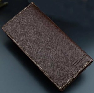 <strong>Best</strong> Selling <strong>Men's</strong> Genuine Leather <strong>Wallet</strong> Zipper and Fold Closure RFID Feature Luxury Business Card Holder for Business Use - Product Image 2