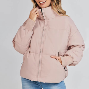 2025 tendance femmes deux tons col décontracté femmes doudoune en gros Bomber vestes pour femmes grande taille - Product Image 1