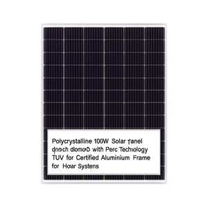 แผงโซลาร์เซลล์โพลีคริสตัลไลน์ 100 วัตต์ พร้อมเทคโนโลยี Perc ได้รับการรับรองมาตรฐาน TUV โครงอะลูมิเนียม สำหรับระบบใช้ในบ้าน - Product Image 2