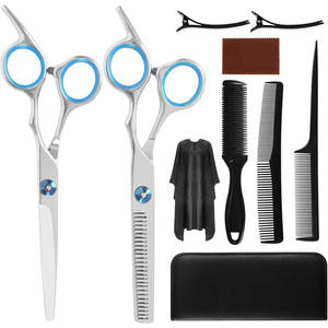 10 PCS Hair Cutting Scissors Kit Professional Set Haircut Scissors with Thinning Scissors Cutting Scissors Comb Cape <b>Clips</b> - Product Image 1