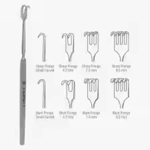 Rétracteur Volkmann 9 "6 broches profondes pointues en acier inoxydable chirurgie générale vétérinaire opération de procédures abdominales - Product Image 4