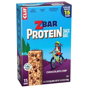 Clif Zbar Protein - Chocolate Chip - Crispy Snack <b>Bars</b> Protein <b>Bars</b> (15 Pack) - Product Image 2