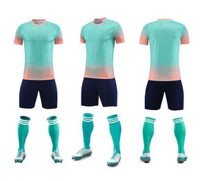 Camiseta de Fútbol Azul Personalizada, Media Manga, Logotipo Bordado, Nuevo Diseño, Camisetas de Fútbol Retro Cortadas - Product Image 5