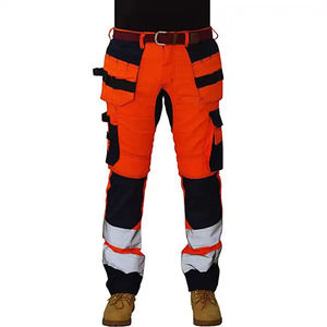 Moda de invierno Hi Vis Pantalones DE TRABAJO Cinta reflectante Seguridad Jogging Pantalones Múltiples colores Poliéster Ropa de trabajador con logotipo personalizado - Product Image 1