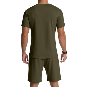 Chándal de Verano Personalizado al por Mayor, Ropa Casual Transpirable y Cómoda de Media Manga, 100% Algodón, para Hombre - Product Image 3