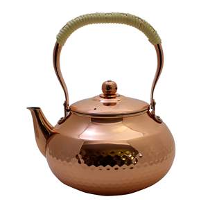 Bouilloire en cuivre pur GANRAKU Shinkodo 1,7 L, lot de 2, facile à nettoyer, fabriquée au Japon, coffret cadeau Garson Water, tradition japonaise - Product Image 1