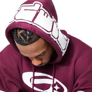 Sudadera con Capucha Extra Grande para Hombre, Estilo Vintage, Lavado Ácido, Bordado Personalizado con Logotipo, Estilo Urbano, Desgastada, Estampado Bordado, Otoño - Product Image 4