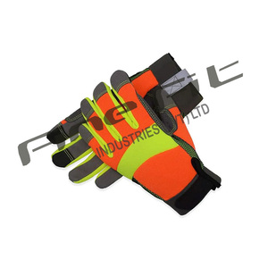 Gants de mécanicien en cuir robuste paume en cuir synthétique anti-dérapant gants de travail tactiques de sécurité pour hommes gants industriels - Product Image 6