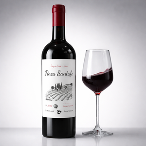 Vino Tinto Finca Santa Fe Signature Red Blend, Cabernet Sauvignon y Tempranillo, 14% ABV, 24 Meses de Añejamiento en Roble, Vino Tinto Español, 750ml - Product Image 2