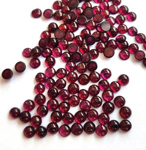 Grenat rhodolite rose naturel 4mm à cabochon rond dos plat-grenat rhodolite rose lâche pierre précieuse de qualité supérieure - Product Image 2