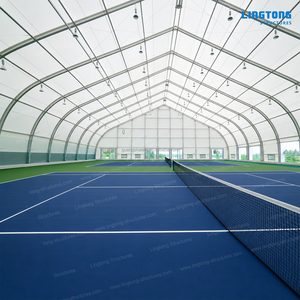 Abri de <span class=keywords><strong>tennis</strong></span> innovant en forme de toit de pêcher, grande tente de sport extérieure, structure en aluminium, stade multifonctionnel LINGTONG - Product Image 1