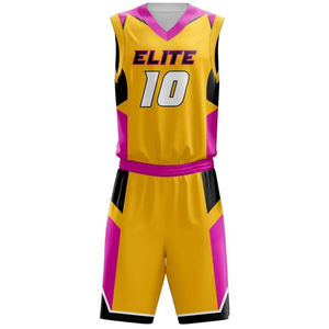 Uniformes de baloncesto de poliéster 100% de alta calidad Diseño personalizado Venta cómoda y caliente con tamaño XS y logotipo impreso - Product Image 5