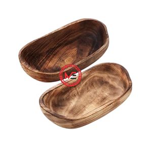 Bol rond en bois de qualité supérieure plaqué nickel avec poignée pour la maison et les hôtels Plateau de service alimentaire de table Fait à la main Personnalisé - Product Image 3