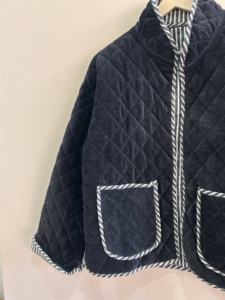 <b>Women</b> <b>Velvet</b> Quilted <b>Jacket</b> Cotton Winter Reversible <b>Jacket</b> - Product Image 3