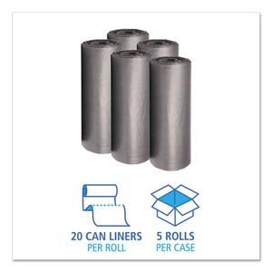 Boardwalk H7658SGKR01 38 pulgadas. X 58 Pulgadas 1.1 Mil 60 Gal. Bolsas de Basura Desechables Resistentes de Baja Densidad, 100 por Caja, Color Gris - Product Image 4