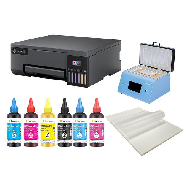 HESHUN A4 Desktop L8050 +3D Transfer Machine Inkjet Printer Sublimation Dye Ink for Epson Eco tank L8050 Ink tank Photo Printer