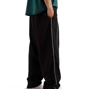 Pantalones Anchos de Pierna Ancha de Poliéster Desgastado con Lavado Ácido, Cintura Alta, Holgados, Estilo Vintage, Diseño Personalizado de Fabricante 2025 - Product Image 4