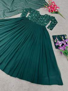 Ropa de fiesta de diseño, atuendo de trabajo de secuencia con bordado pesado, atuendo de boda Dupatta - Product Image 3