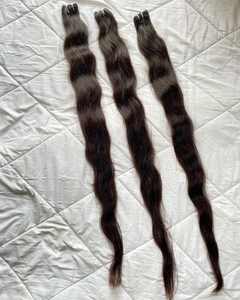 Authentique Machine Trame Sud Indien Temple Vierge Cheveux Bundles Raw Natural Perruque Extensions Double Dessiné Cheveux Humains - Product Image 3