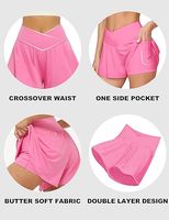 2025 dernières femmes été course court athlétique court pour femmes 2 en 1 Flowy Running Shorts avec poches Spandex papillon