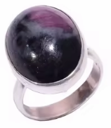 แหวนพลอยทับทิม zoisite ใส่ได้ทั้งชายและหญิงทำด้วยมือสำหรับ925ครบรอบแต่งงานของขวัญงานเลี้ยง - Product Image 3