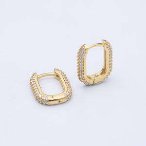 Pendientes de aro ovalados hechos a mano, venta al por mayor, joyería de plata 925, joyería fina diaria, pendiente delicado para mujer - Product Image 5