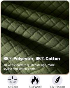 Men's Lightweight Fleece Pullover Hoodie Regular Fit Sweatshirt <b>Lined</b> Design Solid Pattern Anti-Pilling Knitted Jacket Winter - Product Image 3