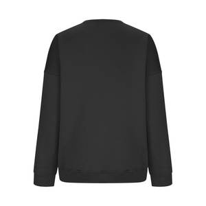 Pull long décontracté pour femme, hiver, anti-rétrécissement, doublure design avec manches perlées, décoration en cristal, épaules tombantes - Product Image 4