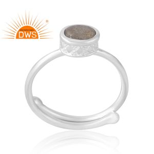 Anillo de plata de ley 925 con labradorita natural, moderno y de alta venta, joyería personalizada para mujer, regalo para ella. - Product Image 1