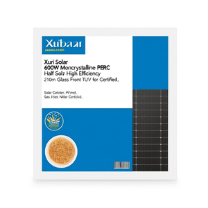 Panel Solar Monocristalino PERC de 600W Xuri Solar, Media Celda, Alta Eficiencia, 210mm, Frente de Vidrio, Certificado TUV - Product Image 2
