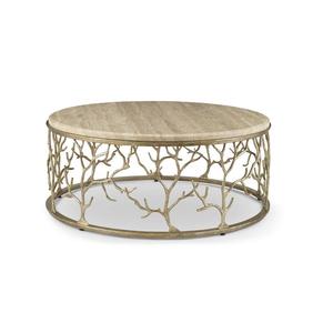 Meubles de salon de style rond moderne pieds en métal argenté Table d'appoint en métal moderne - Product Image 5