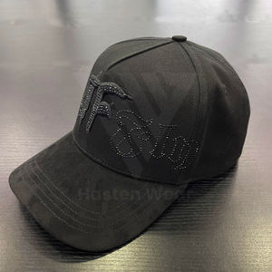 หมวกแก๊ป 5 แผง แบบดันดี้ ผ้าหนังกลับ ซับในผ้าซาติน ปักลายเพชร สำหรับผู้ชาย - Product Image 1