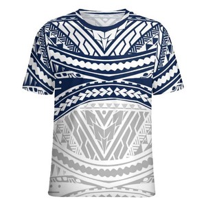 เสื้อยืดแขนสั้นผู้ชายลายเรขาคณิต คอกลม ทรงปกติ ระบายอากาศได้ดี สวมใส่สบาย ผลิตจากโพลีเอสเตอร์ 100% พิมพ์ลายแบบซับลิเมชั่น - Product Image 1