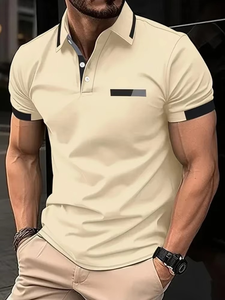 Polo à manches courtes pour hommes, polos d'été décontractés à revers pour hommes, cadeau pour hommes - Product Image 6