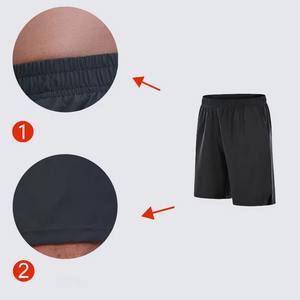 Nueva etiqueta privada personalizada Spandex Pantalones cortos para correr para hombres Entrenamiento Jogging Fitness Pantalones cortos deportivos para hombres - Product Image 2
