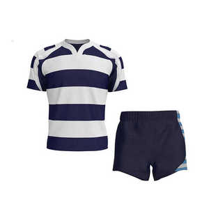 Conjunto de uniforme de rugby para hombre con pantalones cortos de Jersey y calcetines personalizados para deportes de equipo actividades al aire libre - Product Image 1
