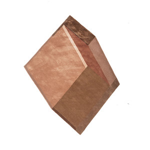 Alfombra de Lana y Viscosa Tejida a Mano Come Around, Diseño Rectangular Abstracto a Rayas Rojo Naranja para el Hogar, Pasillo, Modelo TNQ-1127, Tamaño de Habitación - Product Image 1