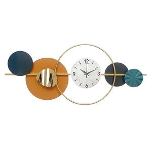 Horloge murale en métal multicolore moderniste pour cadeau de mariage, nouveauté décorative en métal pour salon et chambre à coucher - Product Image 1