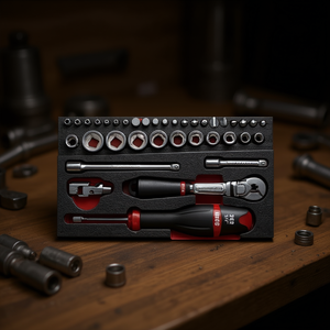 Usag 37-Piece <b>Ratchet</b> Set with <b>Sockets</b> and Inserts Durable <b>Socket</b> Tool Kit - Product Image 3