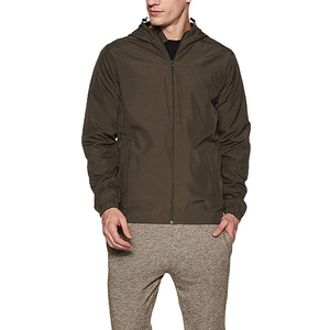 Chaqueta Deportiva Impermeable, Estilo Deportivo, Color Sólido, Corte Regular, Talla Grande, Chaqueta Cortavientos Softshell para Hombre - Product Image 1