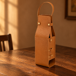 Bolsa de Transporte para Botellas de Vino de Cuero PU, Soporte Individual para Llevar en la Mano, Caja de Regalo - Product Image 2