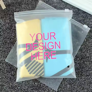 Meilleure qualité biodégradable mat givré fermeture éclair emballage sacs Logo imprimé TShirtGarment vêtements fermeture éclair plastique biodégradable - Product Image 1