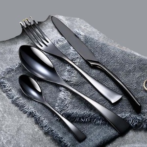 Juego de cubiertos de acero inoxidable de lujo moderno, diseño único de alta calidad para boda, restaurante, hogar o regreso a la escuela - Product Image 5
