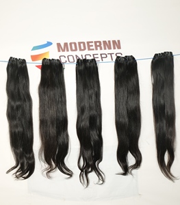 Extensions de cheveux Remy 100% naturels noirs lisses ondulés pour femmes, cheveux indiens bruts non traités avec cuticules alignées, prix abordable - Product Image 2